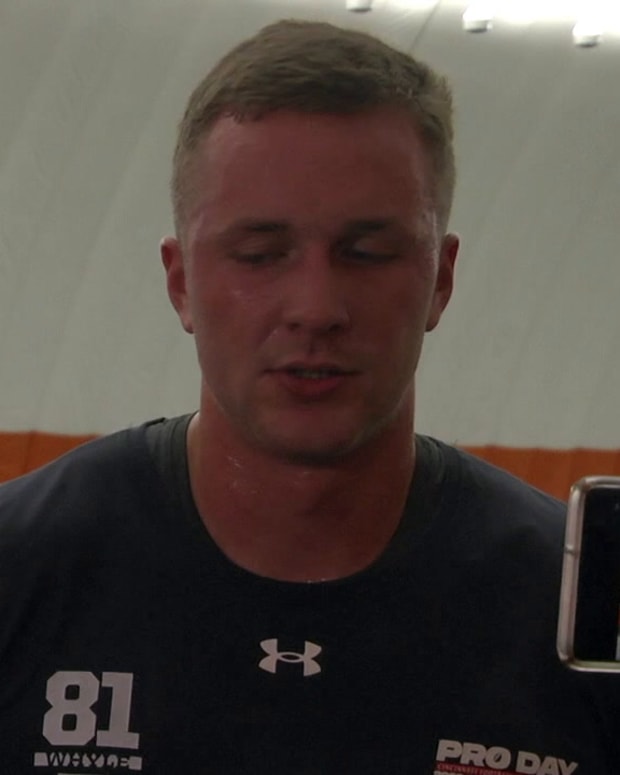 Josh Whyle UC Pro Day Media Courtesy: UC Athletics